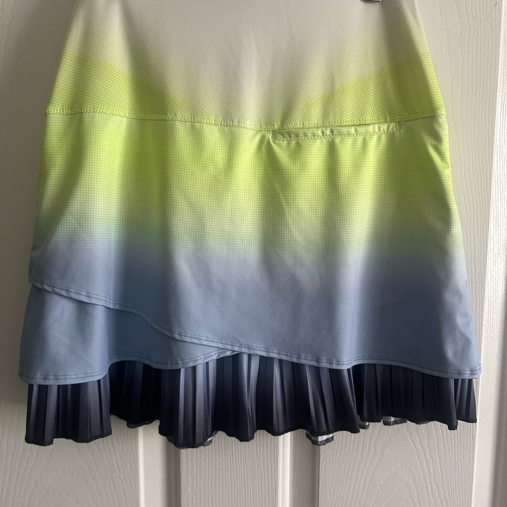 Lucky in Love Yellow and Blue Ombre Skirt - Picture 5 of 6